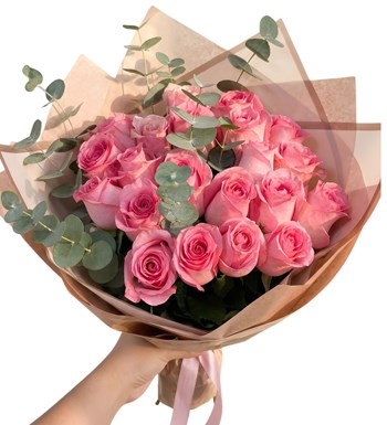 pembe gül buketi