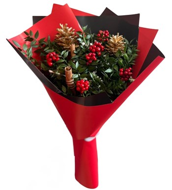 kokina buketi, yılbaşı kokina buketi,yeni yıl çiçeği