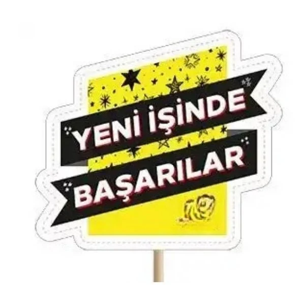 Yeni İşinde Başarılar Mini Pankartı